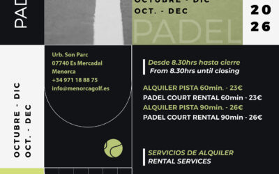 TARIFAS PADEL