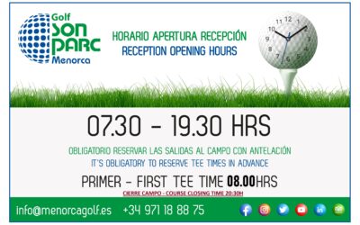 HORARIO DE APERTURA RECEPCIÓN