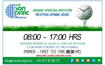 HORARIO DE APERTURA RECEPCIÓN