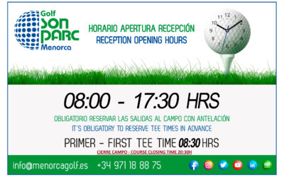 HORARIO DE APERTURA RECEPCIÓN