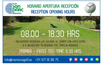 HORARIO DE APERTURA RECEPCIÓN